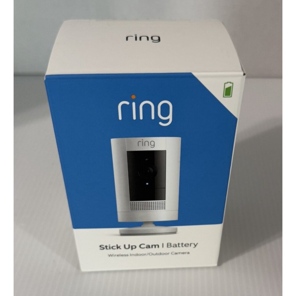 Ring Stick Up Cam Battery Wireless Outdoor/Indoor Camera White New 840268905552